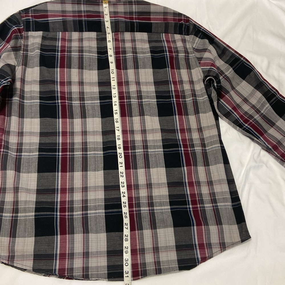 EIGHTY EIGHT,PLATINUM,LONG SLEEVE, RED,BLACK & GRAY,CHECKERED,MEN SHIRT,SIZE XXL - Picture 6 of 14